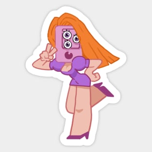 Handphone mask girl Sticker